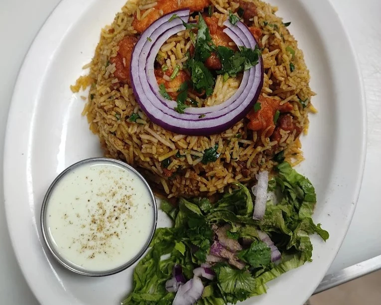 Chicken 65 Biryani - Spicy rice dish at Krishna's Dosa Grill South Surrey