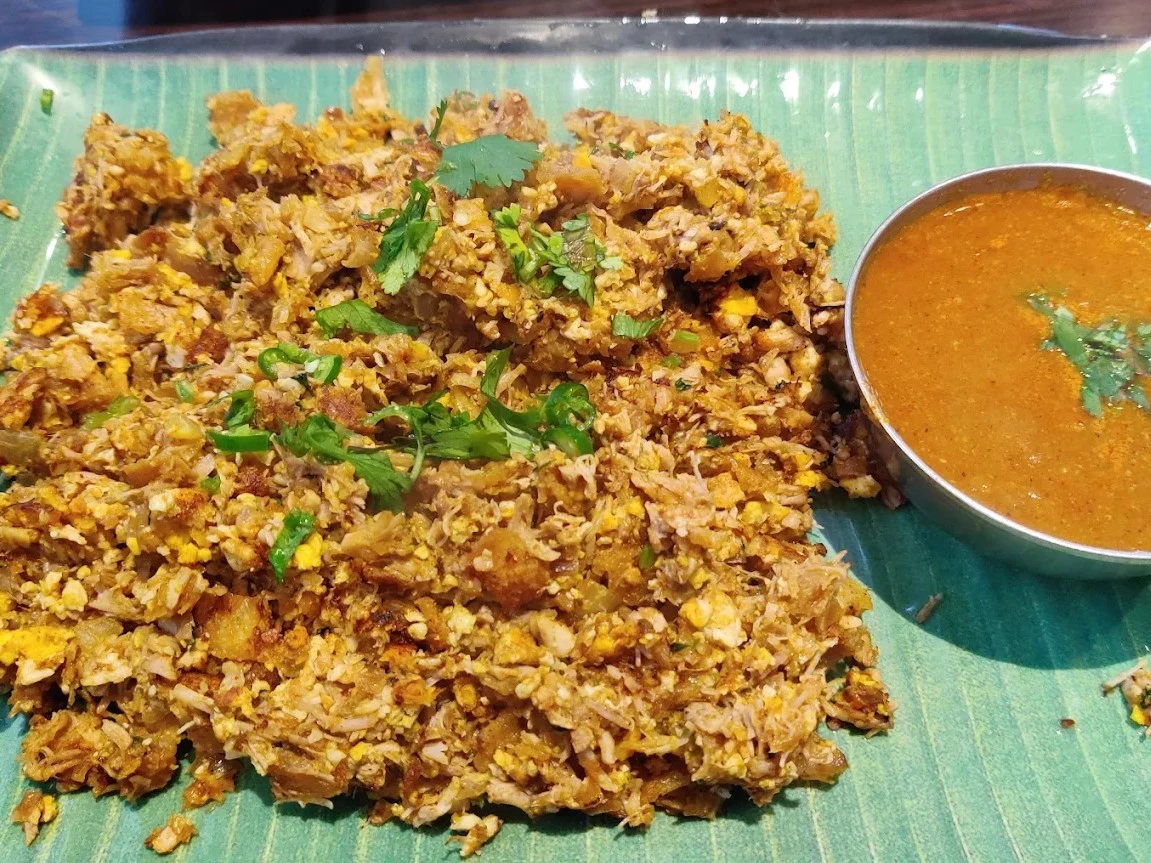 Veg Kothu Paratha - Chopped paratha with vegetables at Krishna's Dosa Grill South Surrey